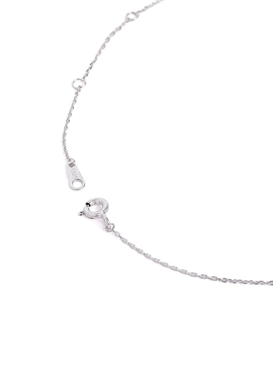 925 Silver Love Round Square Drop MangalSutra