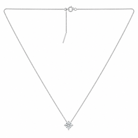 Silver Solitaire Necklace