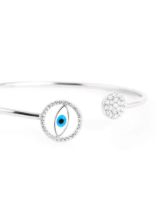 925 sterling silver evil eye Cuff bracelet