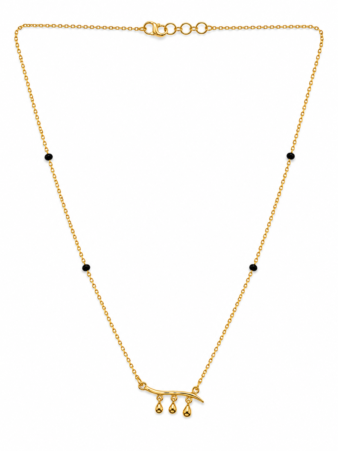 9K Gold Triple Drop Mangalsutra