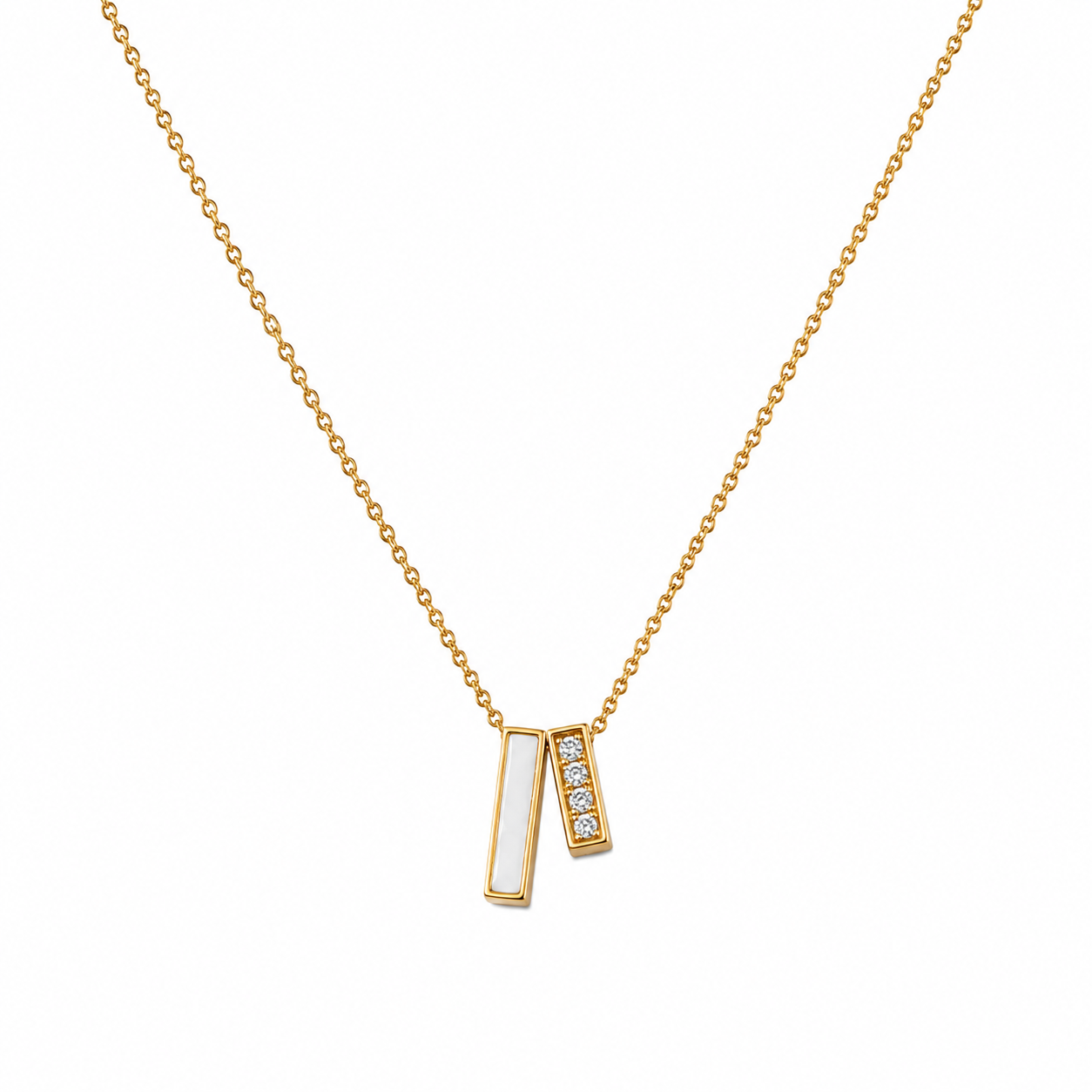 Demi Fine Dual Bar Pendant Necklace