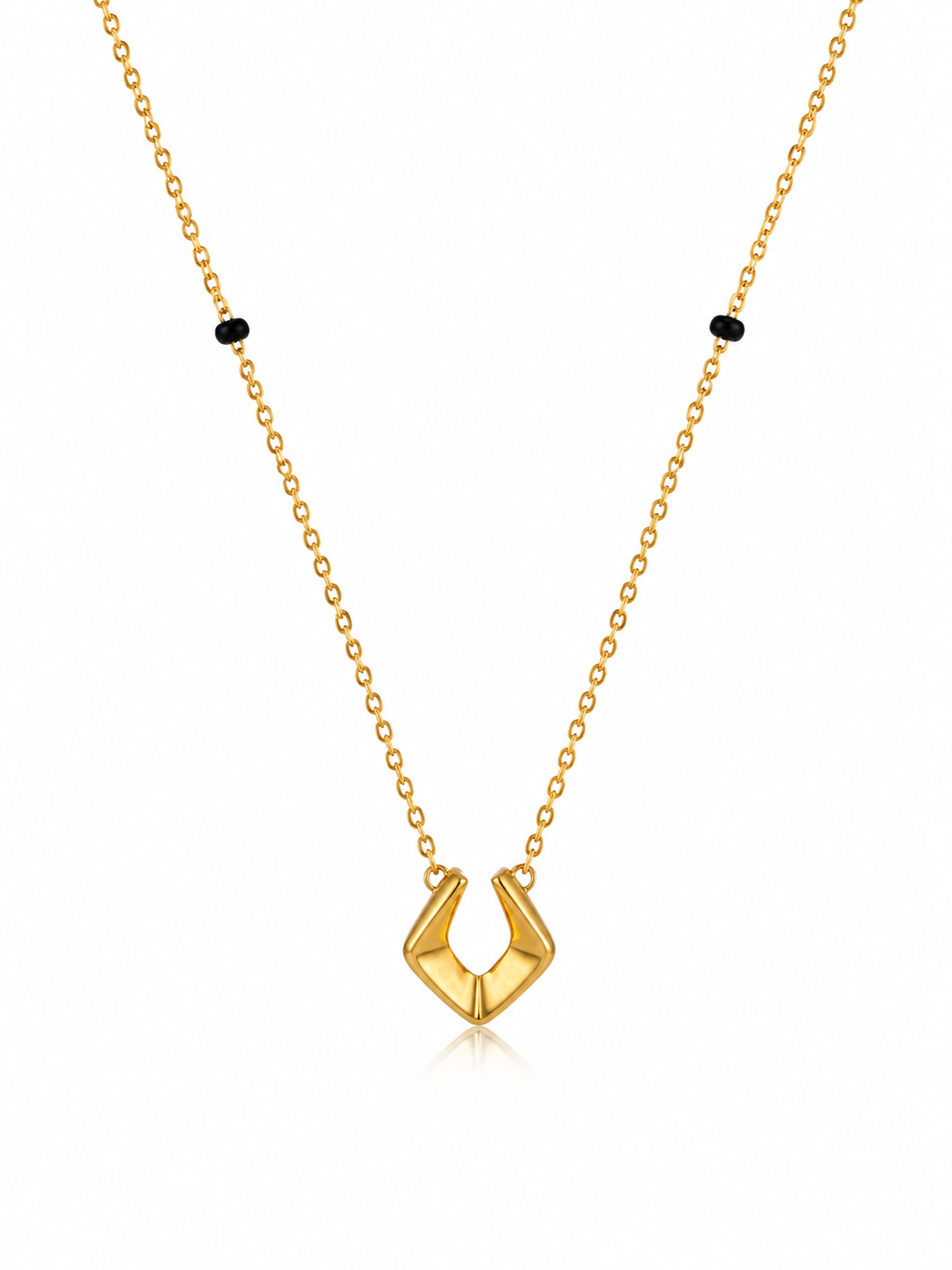 Modern Hexa 9 Karat Gold Mangalsutra