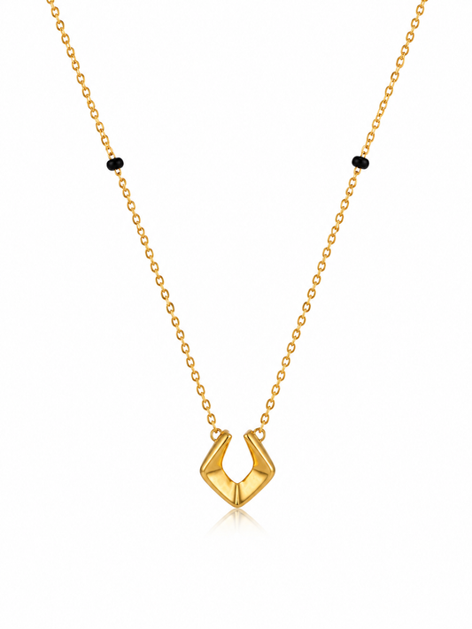 Modern Hexa 9 Karat Gold Mangalsutra