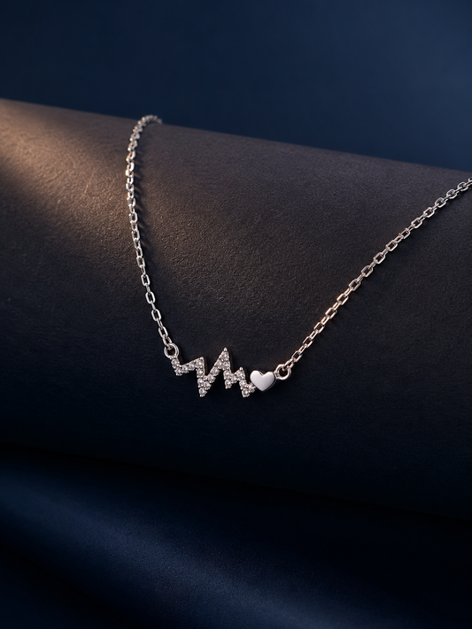 Forever Heartbeat Pendant Necklace