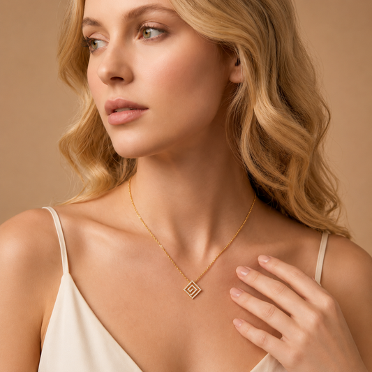 Demi Fine Geometric Spark Pendant Necklace