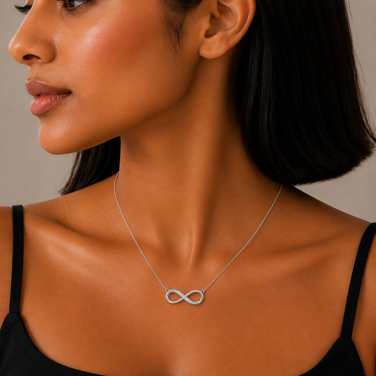 Silver Infinity Spark Necklace