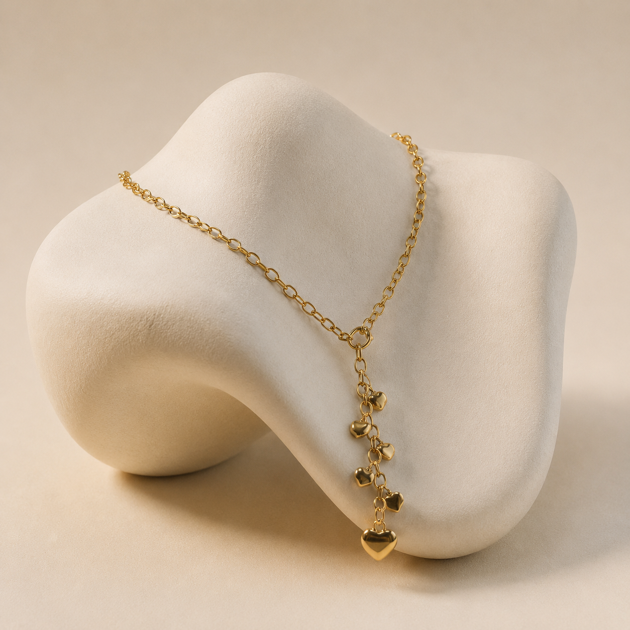 Demi Fine Cascading Heart Charm Necklace