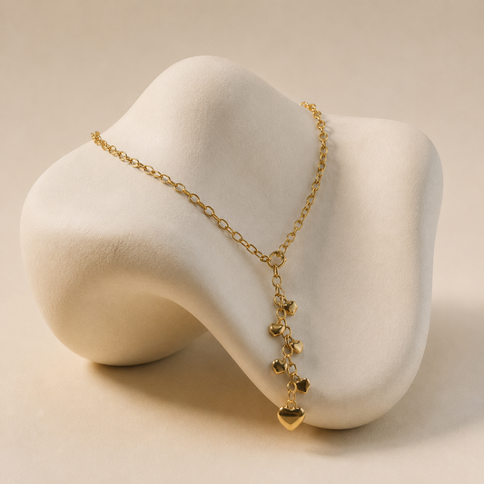 Demi Fine Cascading Heart Charm Necklace