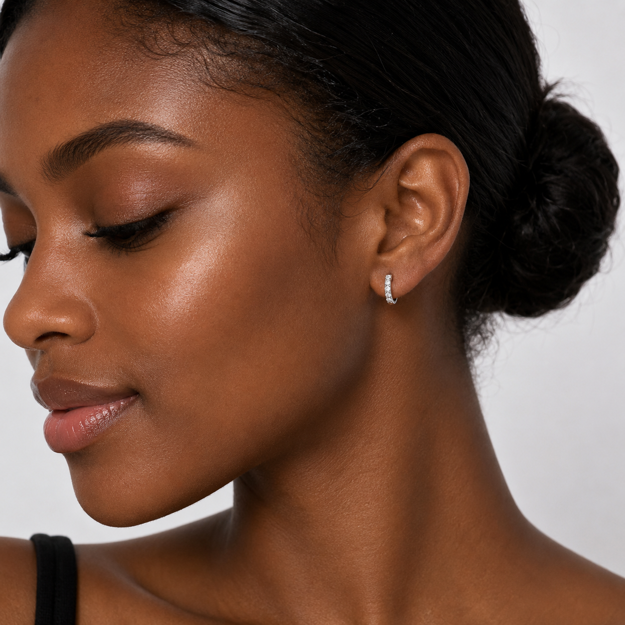 Silver Classic CZ Hoop Earrings