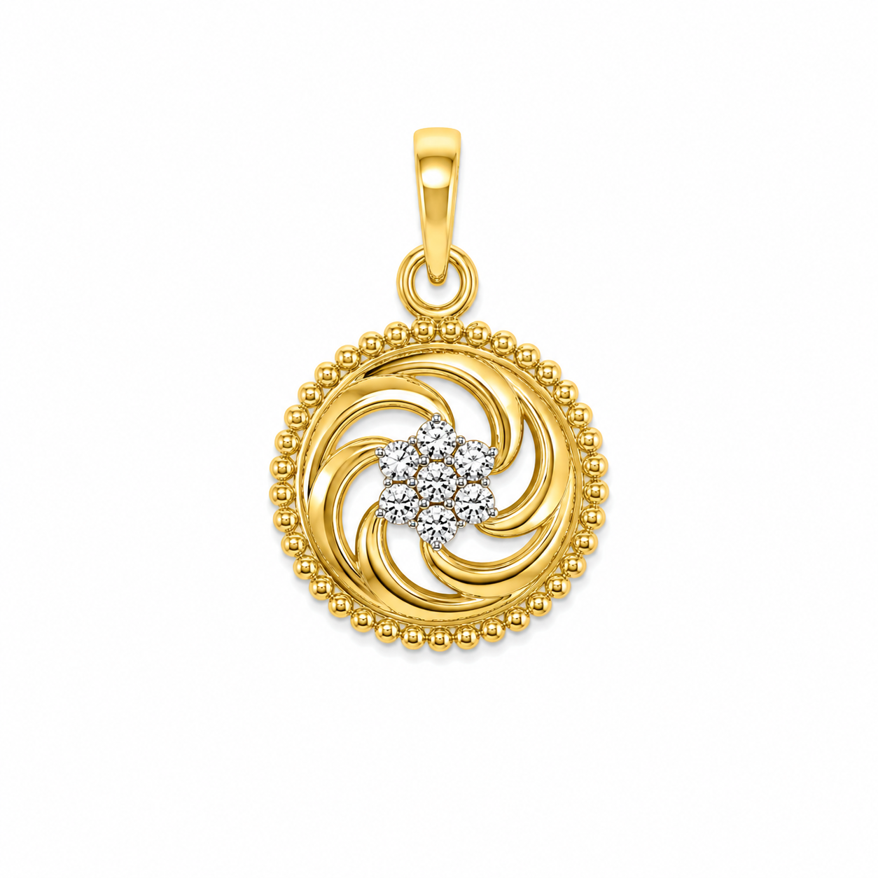Spiral 9 Karat Gold Pendant