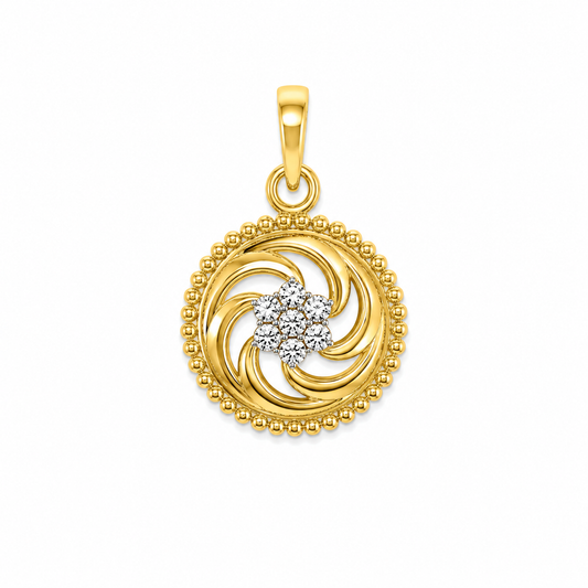 Spiral 9 Karat Gold Pendant