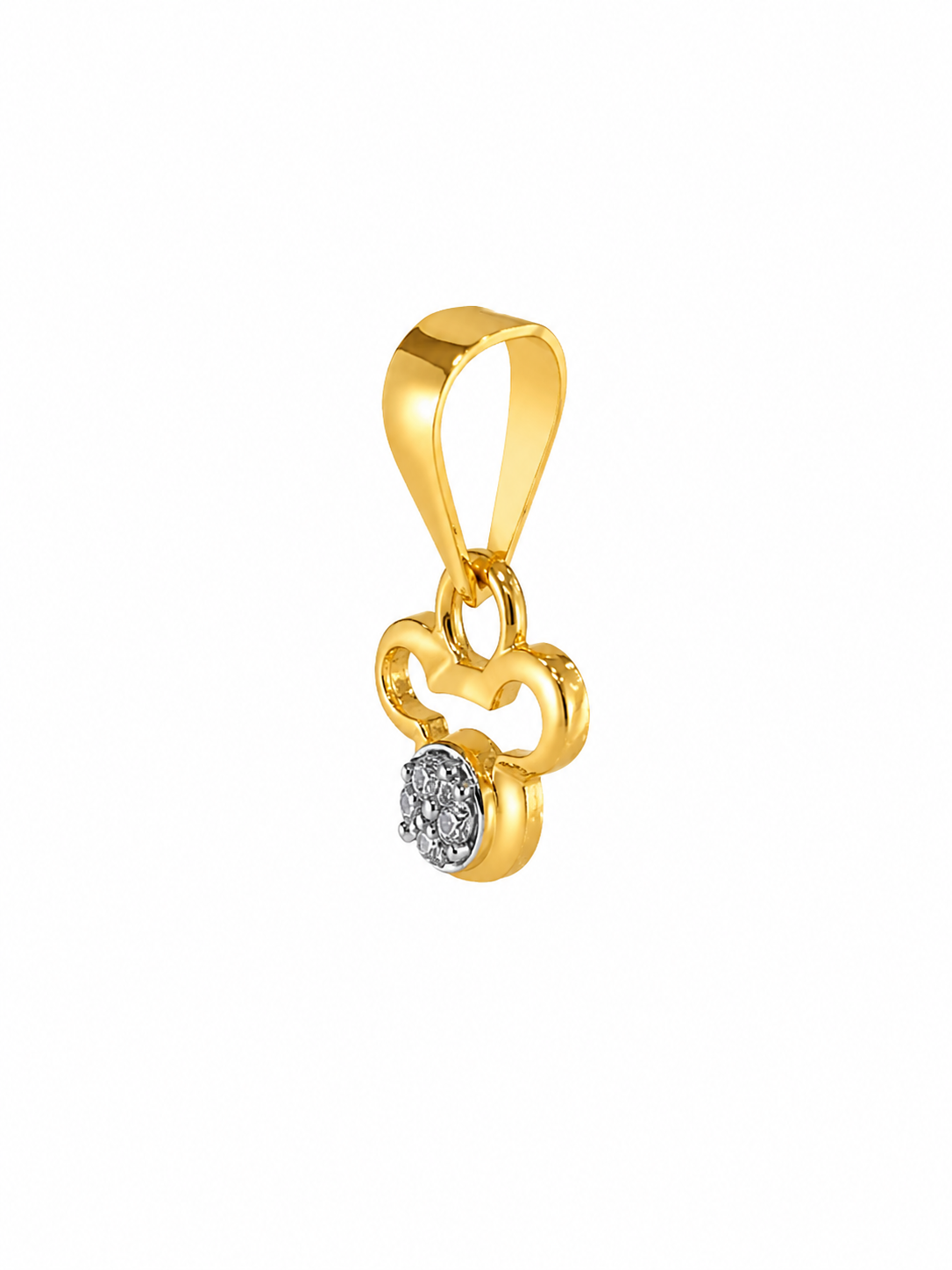 9K Gold Mickey-Inspired Pendant