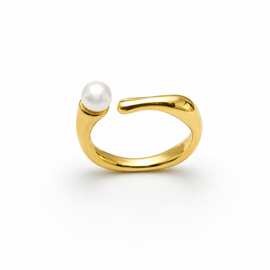 Demi Fine Pearl Open Cuff Ring