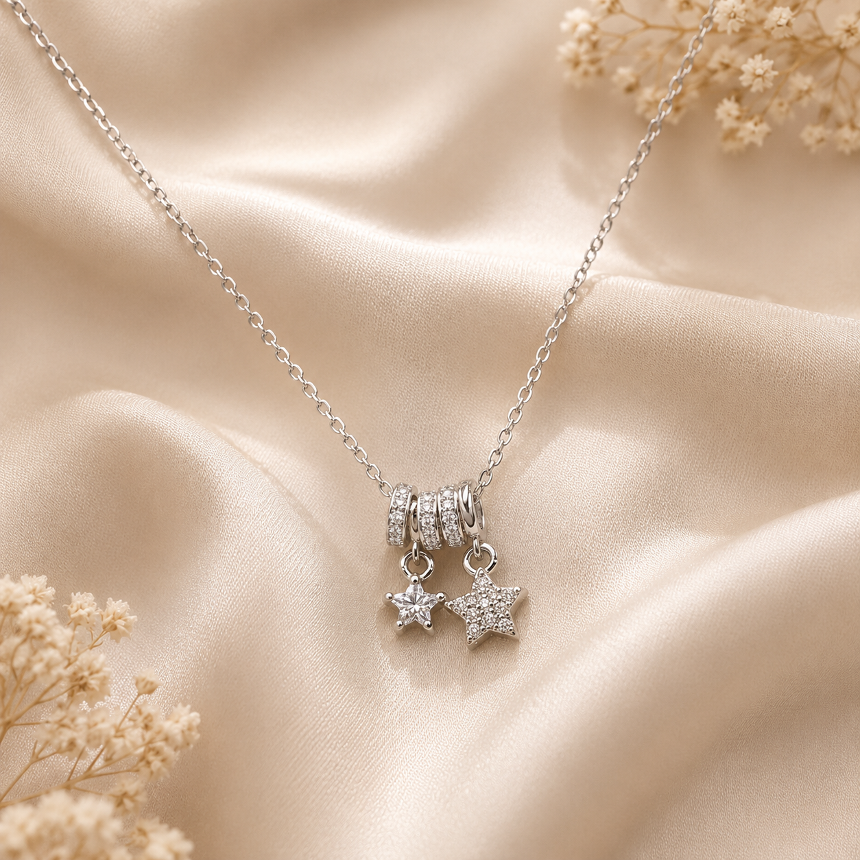 Silver Star Charm Necklace
