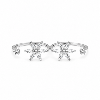 Floral Adjustable Toe Ring