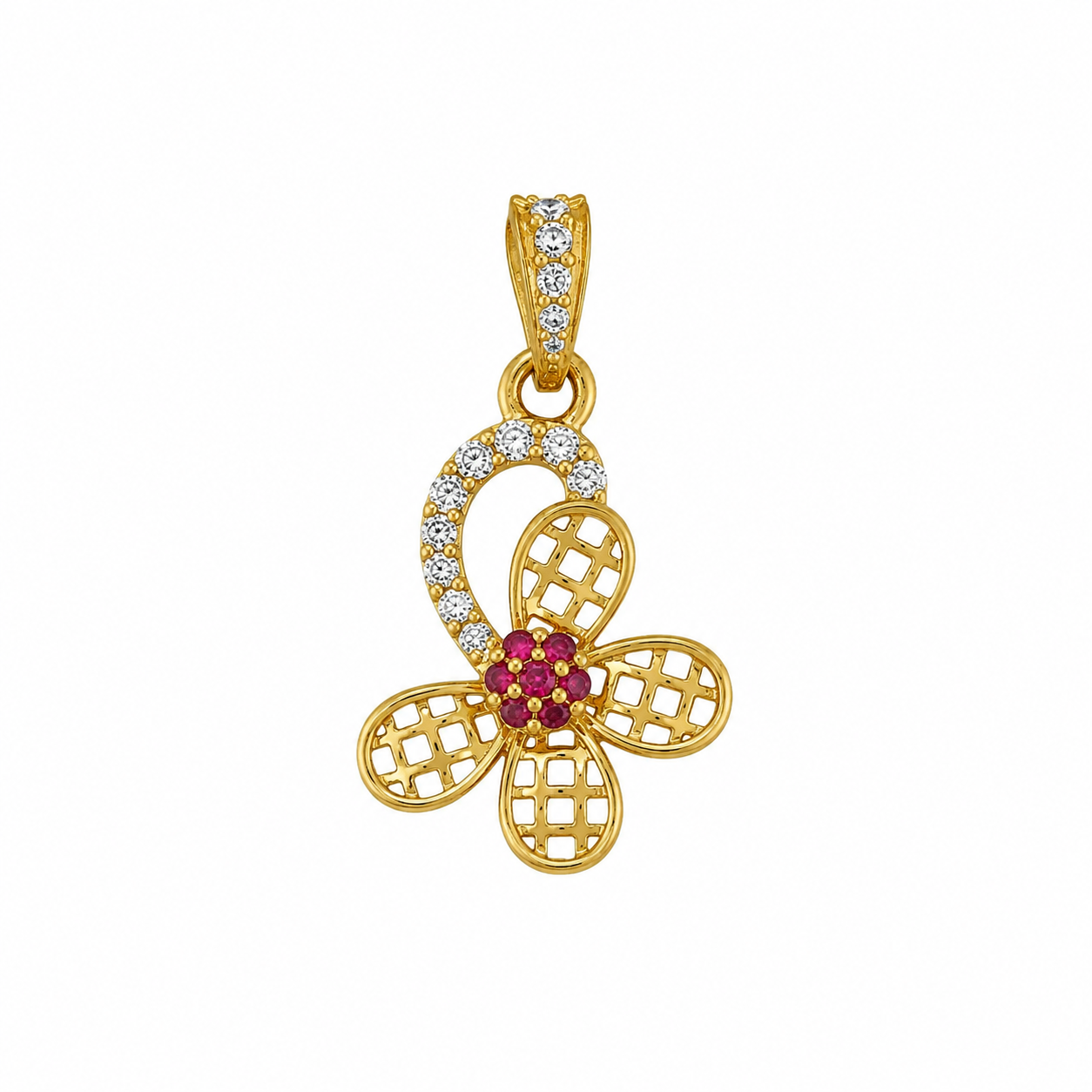 9K Gold Floral Bloom Pendant