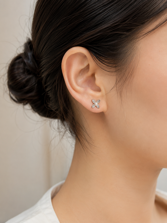 925 Silver Pearl Bloom Studs