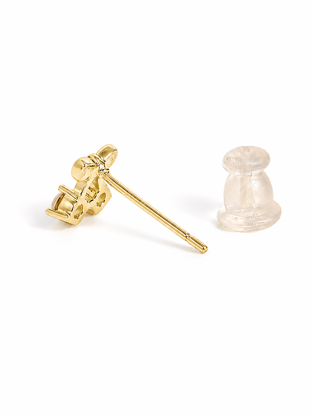 Silver Set of 3 Tiny Studs – Bow, Pearl & Classic Ball