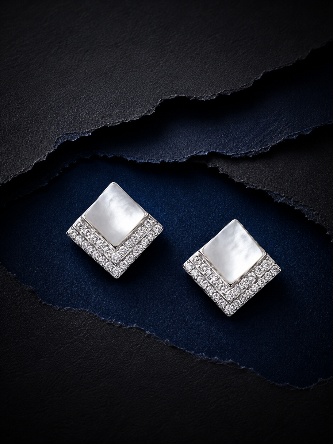 MOP Square Frame Studs