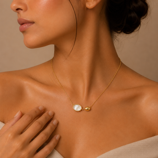Demi Fine Gold-Tone Mother of Pearl Necklace