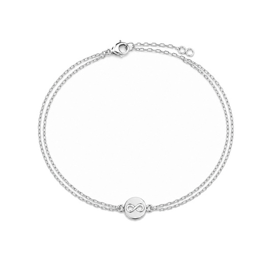 Silver Infinity Charm Anklet