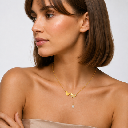 Flutter Pearl Necklace