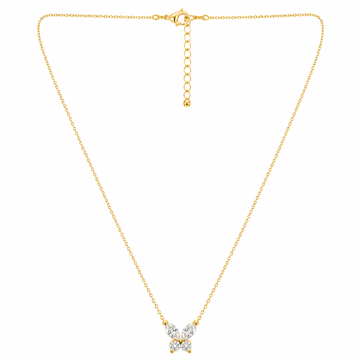 Demi Fine Butterfly CZ Pendant Necklace
