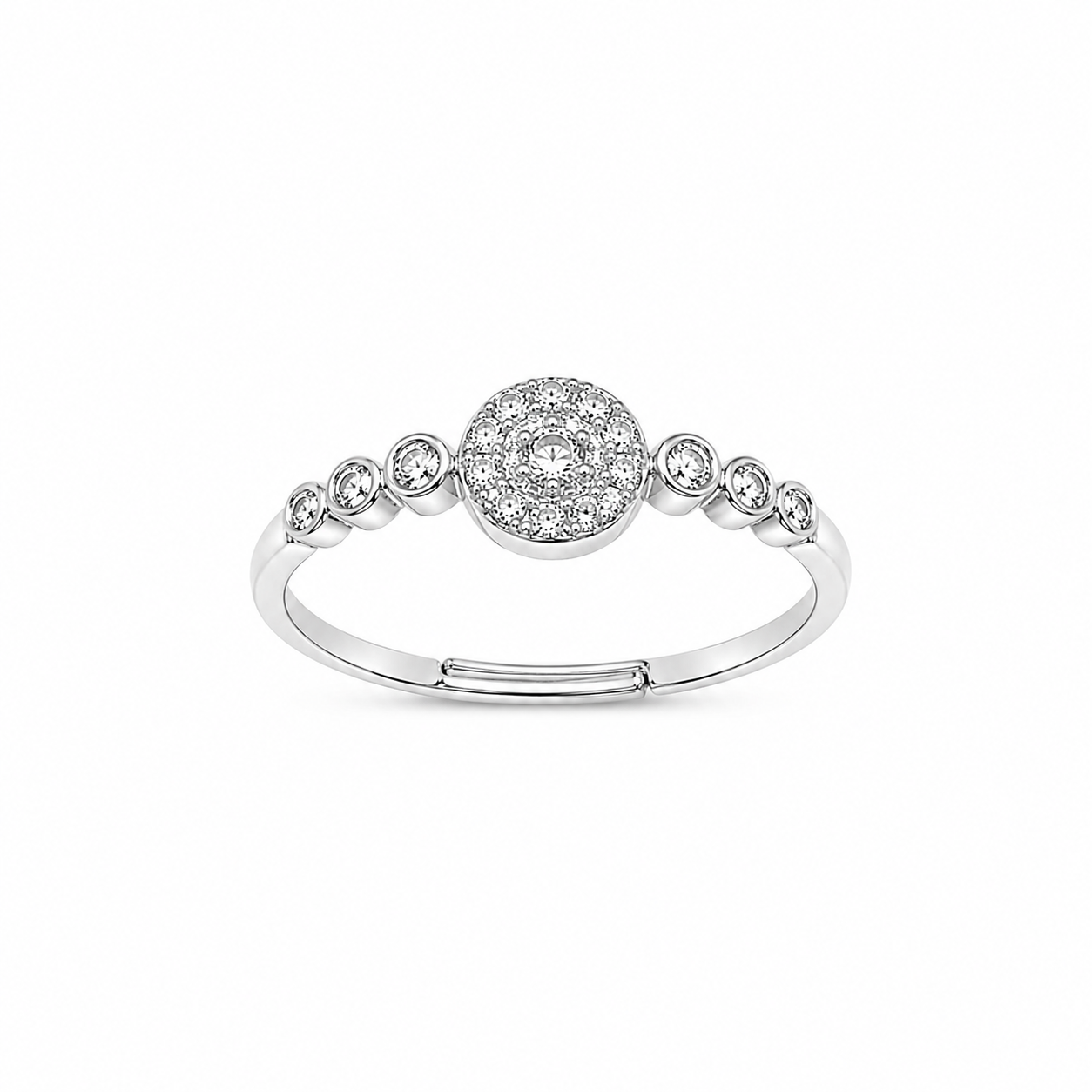Silver Celestial Adjustable Halo Ring