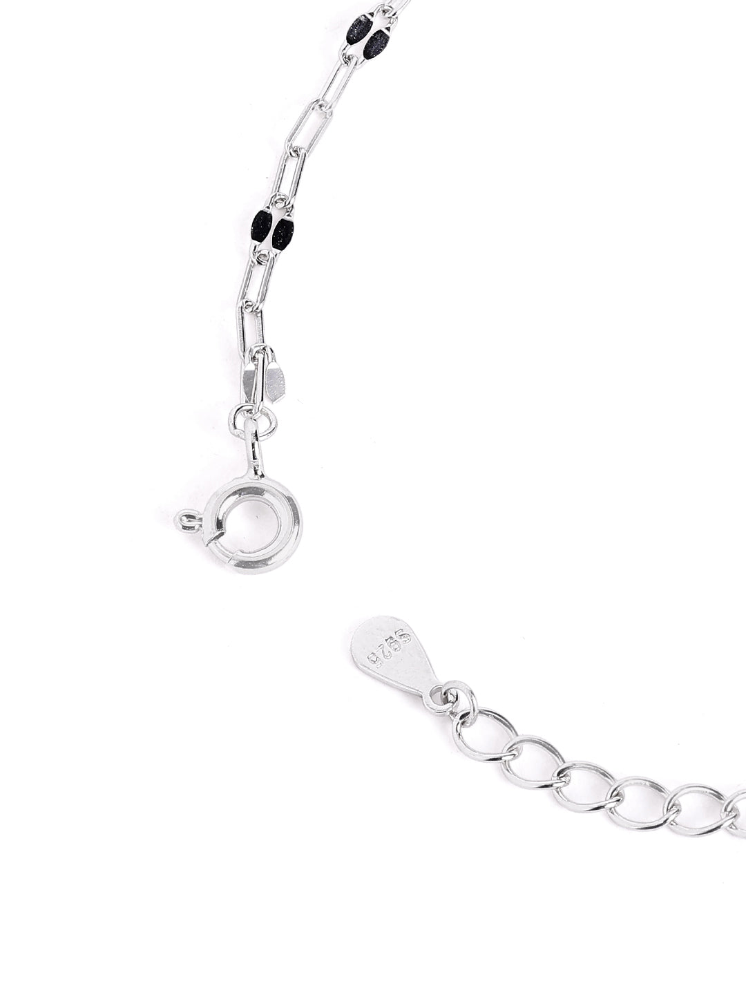 925 Silver Twinkle Clover Adjustable Anklet