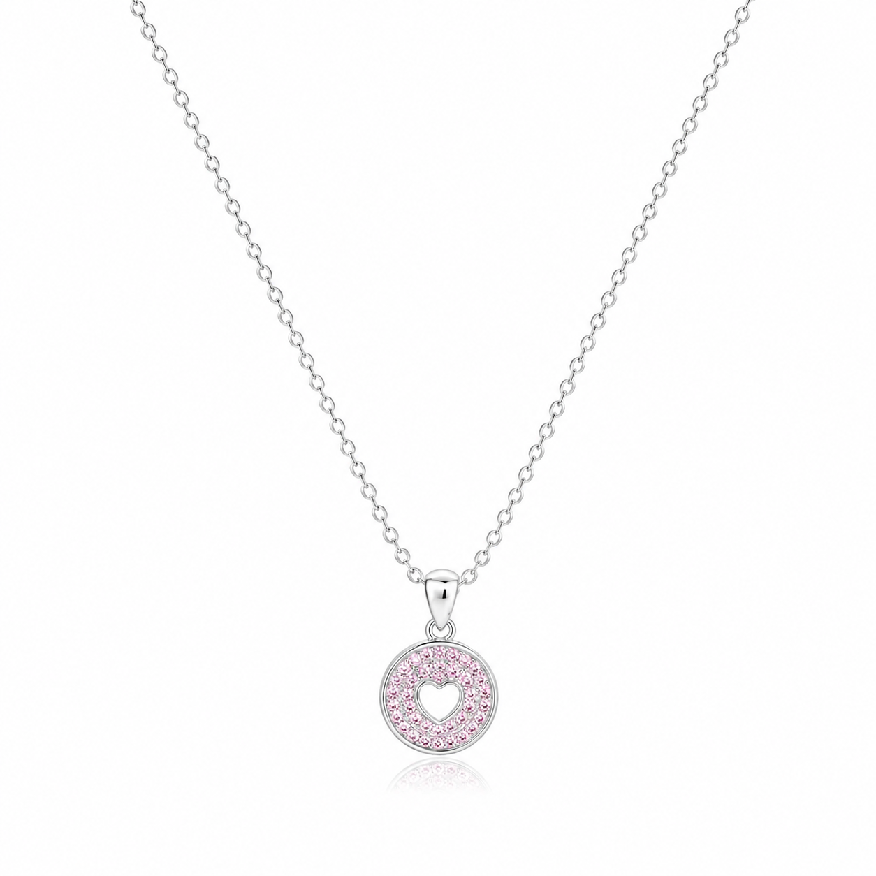 Silver Circle of Love Necklace