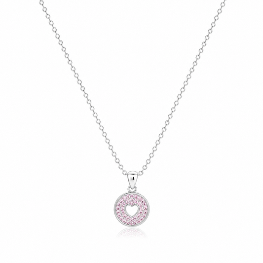 Silver Circle of Love Necklace