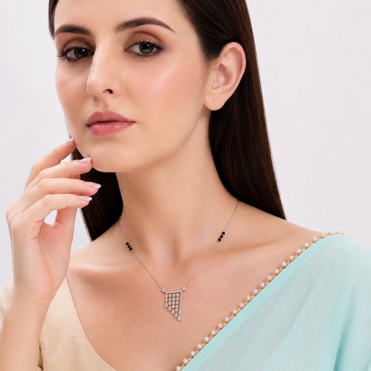 Silver Luxe Tassel Mangalsutra