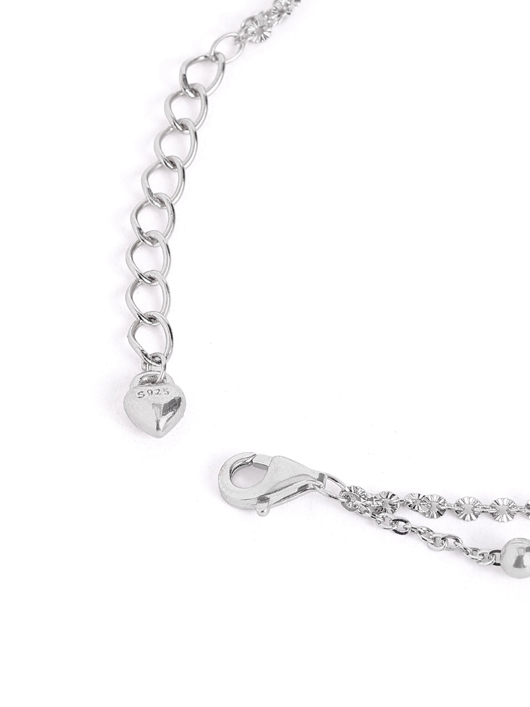 925 Silver Luna Starfall Layered Adjustable Anklet