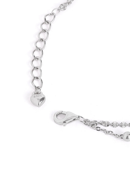 925 Silver Luna Starfall Layered Adjustable Anklet