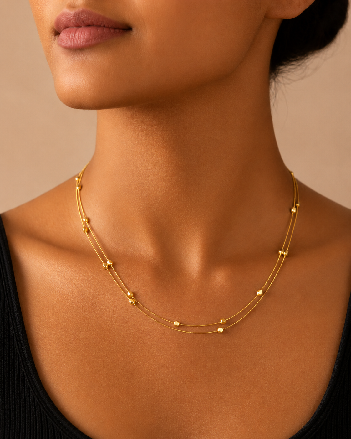 Demi Fine Dual Strand Bead Necklace