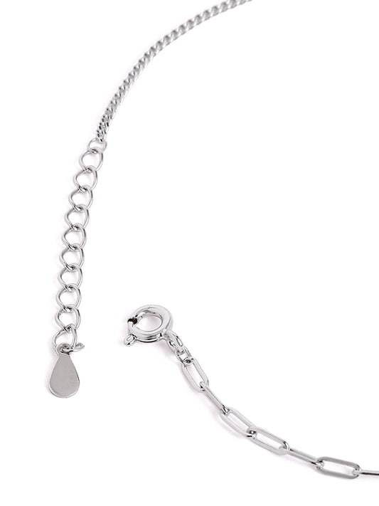 925 sterling silver anklet for women with adjustable chain, and elegant design