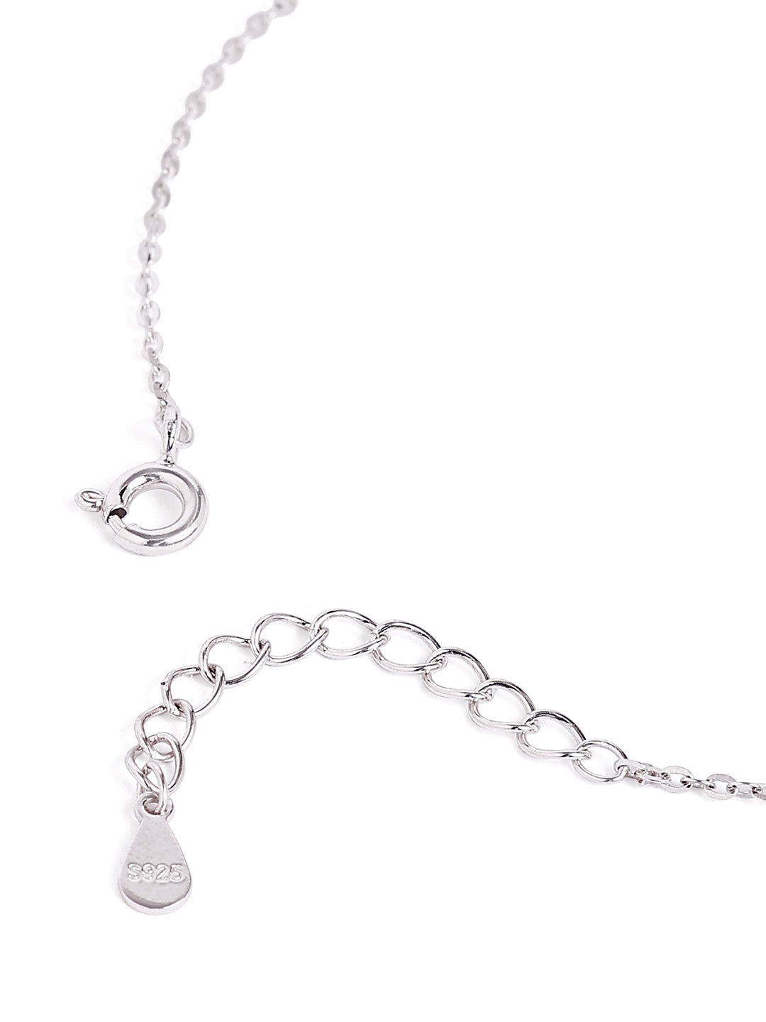 925 sterling silver anklet for women with adjustable chain, and elegant design