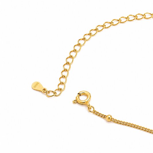 925 Silver Golden Geometric MOP Bracelet