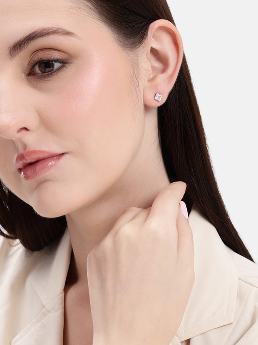 Royal Square Crystal Earrings