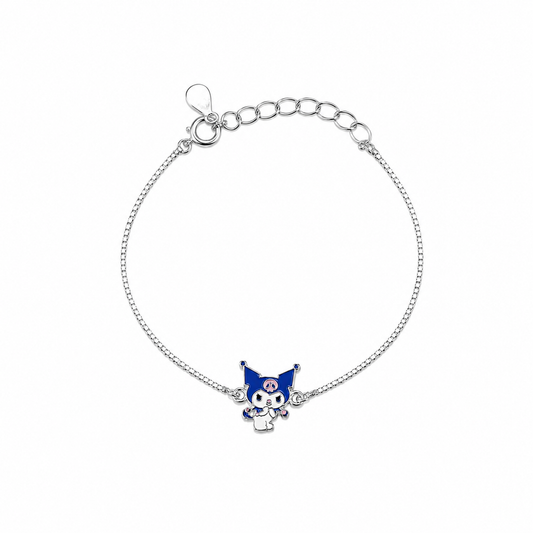 Silver Kuromi Enamel Kids Bracelet
