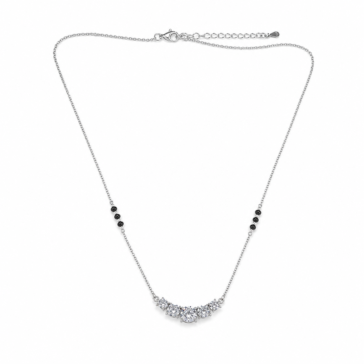 Silver Spark Curve Mangalsutra
