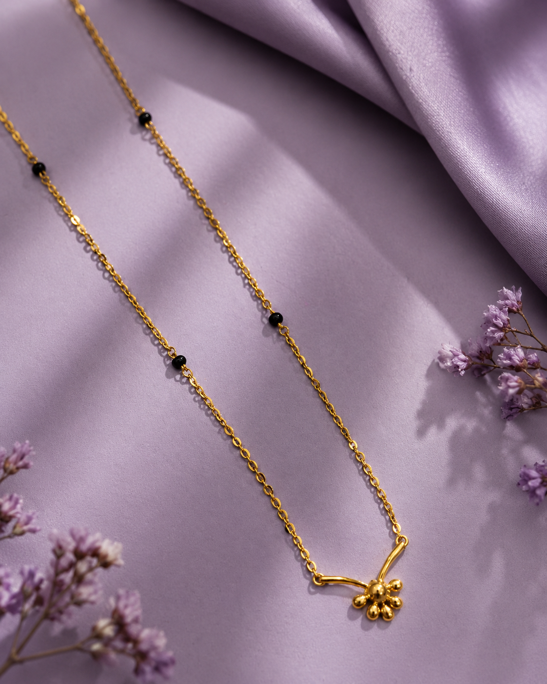 9 Karat Gold Floral Mangalsutra