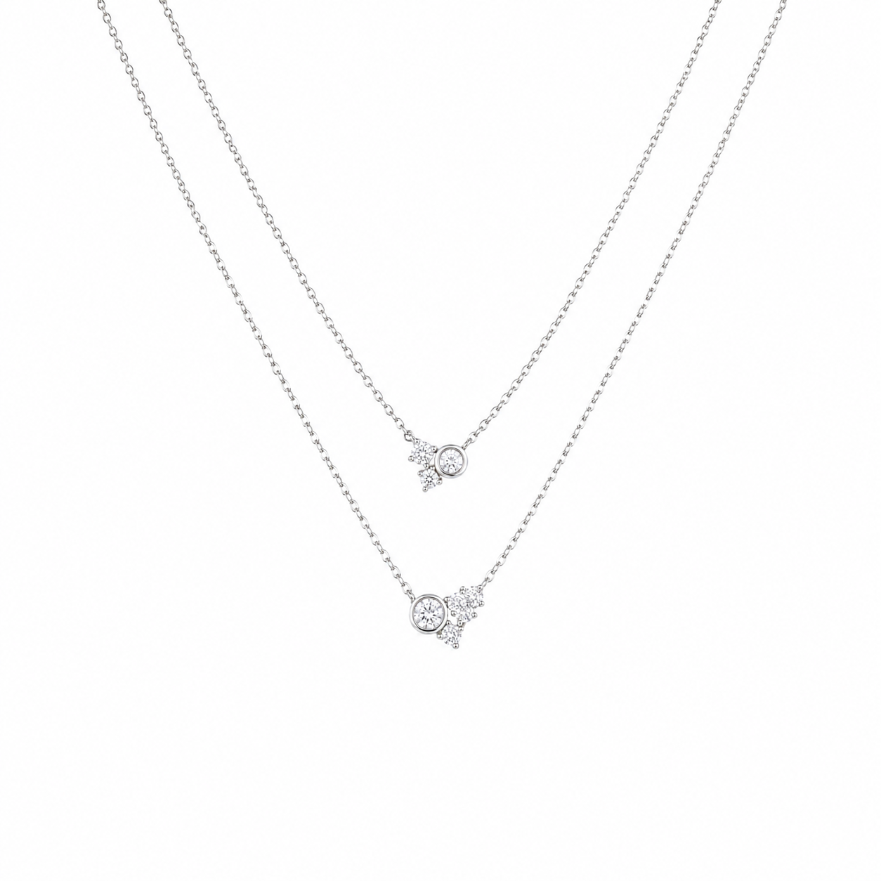Silver Elegant Layered Necklace