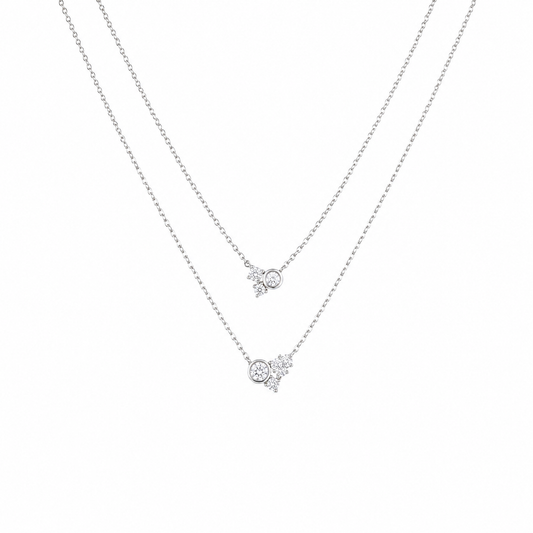 Silver Elegant Layered Necklace