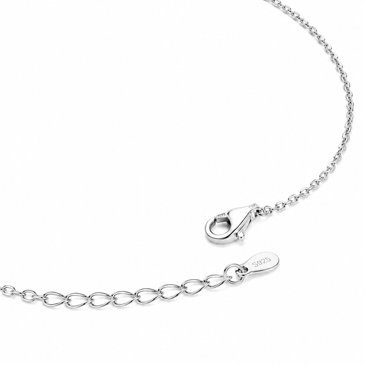 Silver Graceful Spark Drop Necklace