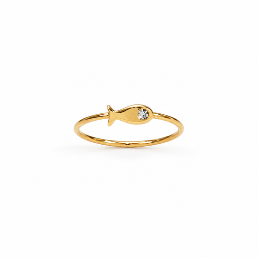 Demi Fine Crystal Fish Ring (Size 6 & 7)