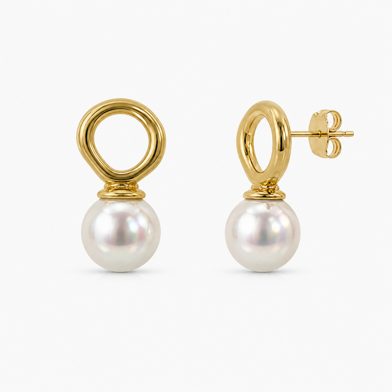 Demi Fine Pearl Halo Stud Earrings