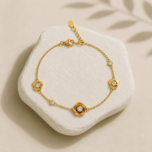 Demi Fine Blossom Charm Bracelet