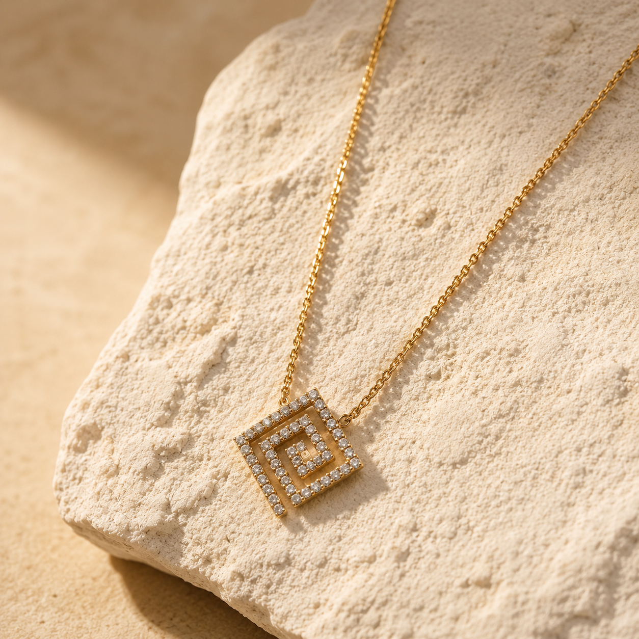 Demi Fine Geometric Spark Pendant Necklace