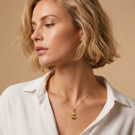 9K Gold Diamond Duck Pendant